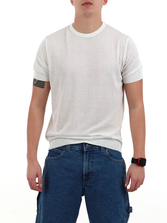 girocollo m/m crepe YOS Maglia Uomo Cc322y Bianco