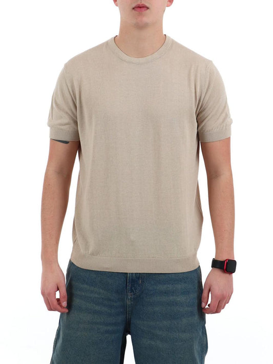 girocollo m/m crepe YOS Maglia Uomo Cc322y Beige