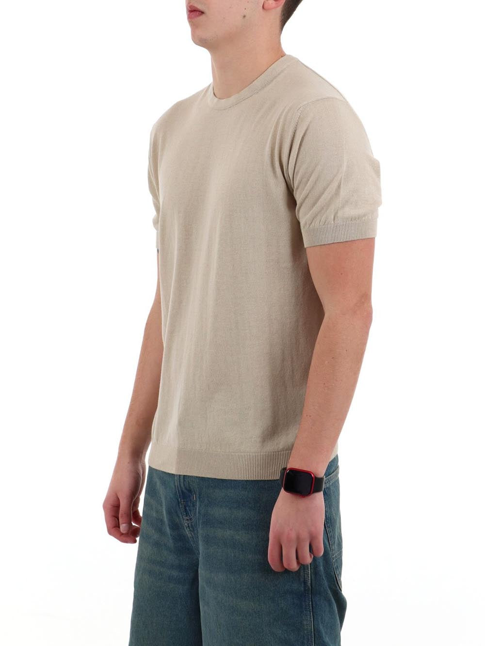 girocollo m/m crepe YOS Maglia Uomo Cc322y Beige