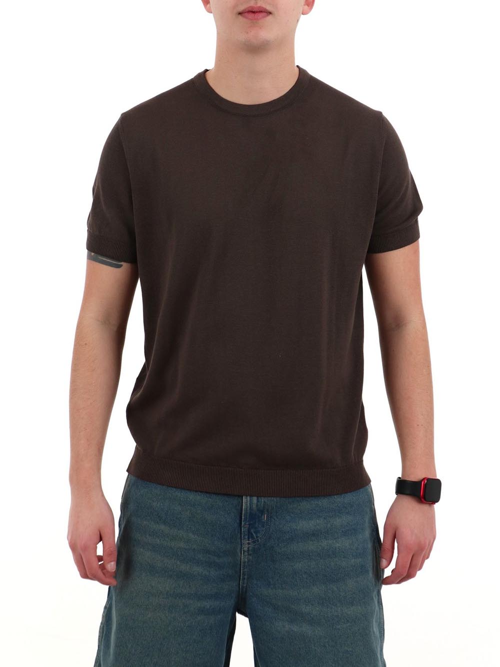 girocollo m/m crepe YOS Maglia Uomo Cc322y Moro