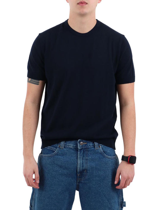 girocollo m/m crepe YOS Maglia Uomo Cc322y Blu