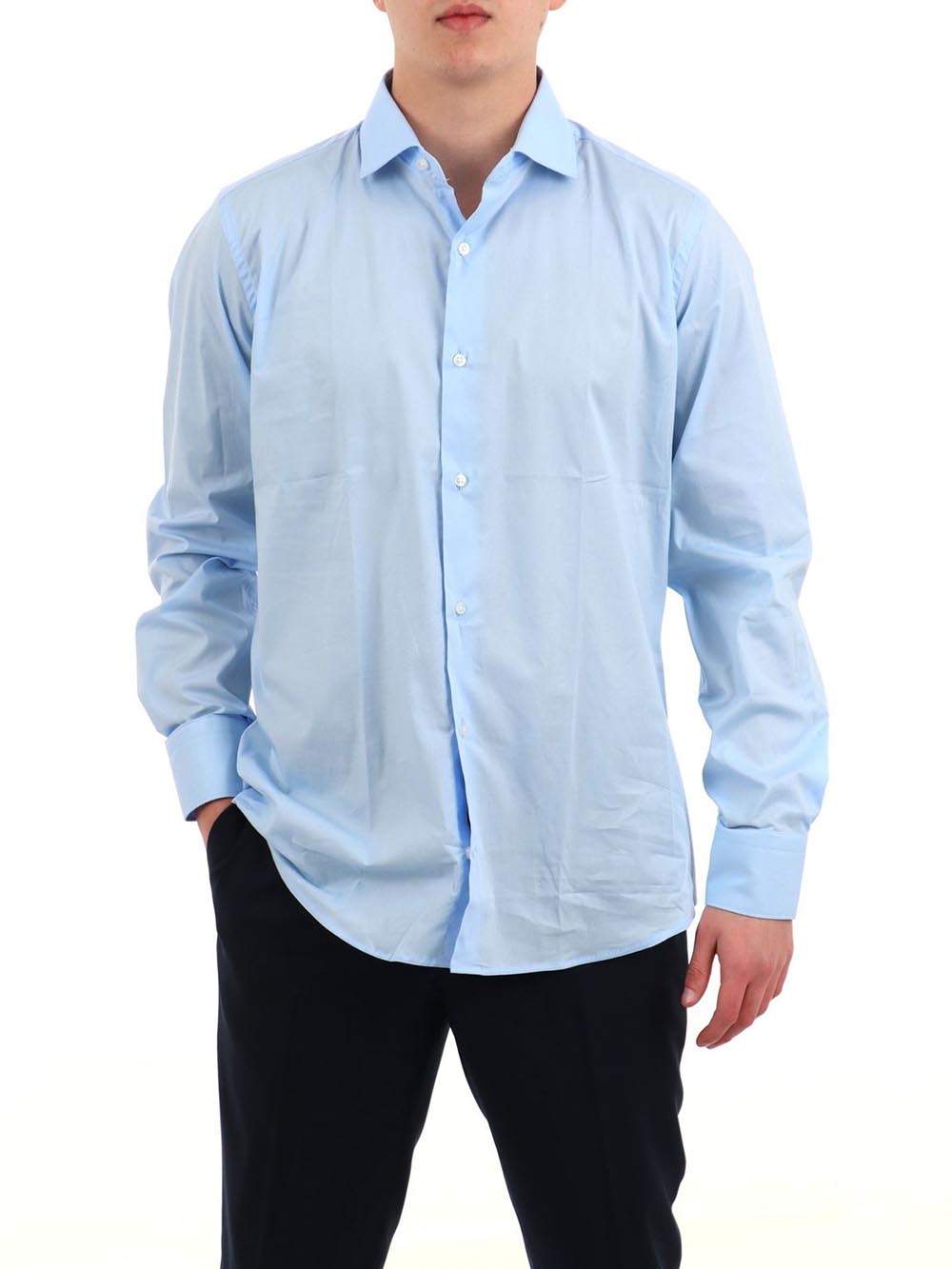 stretch YOS Camicia Uomo Dance Sc/265 Celeste