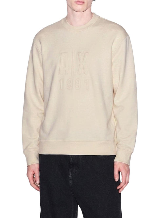 Armani Exchange Felpa Uomo Xm002801 Af20934 Panna