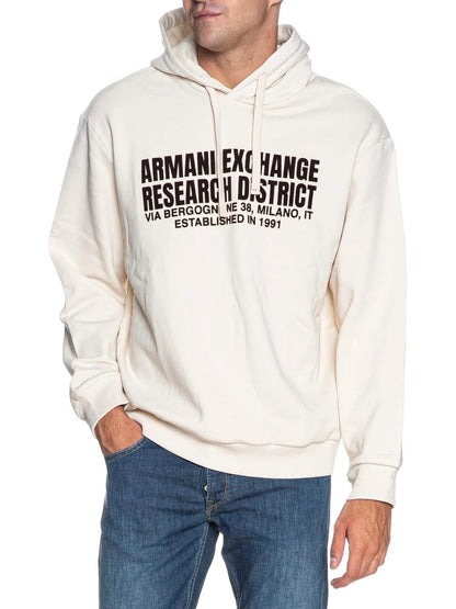 Armani Exchange Felpa Uomo Xm002976 Af26361 Panna