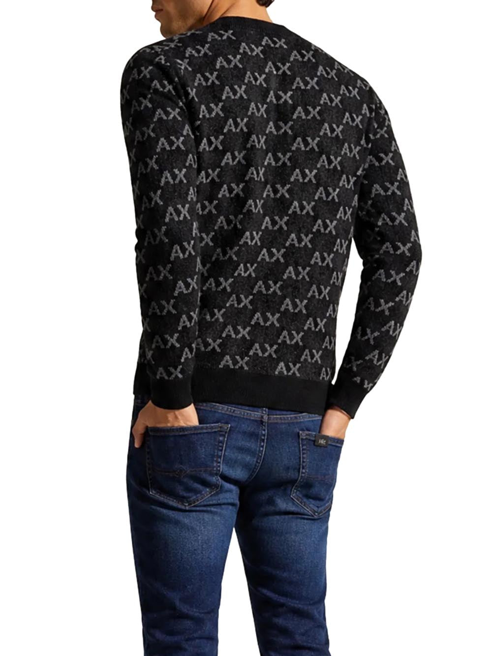 Armani Exchange Pullover Uomo Xm002992 Af16916 Nero