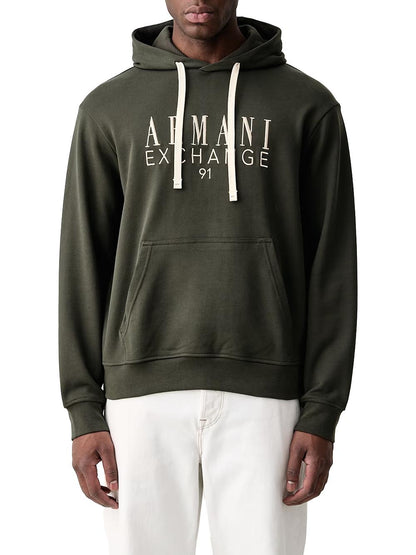 Armani Exchange Felpa Uomo Xm003429 Af10830 Verde scuro