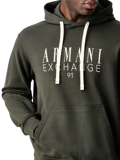 Armani Exchange Felpa Uomo Xm003429 Af10830 Verde scuro