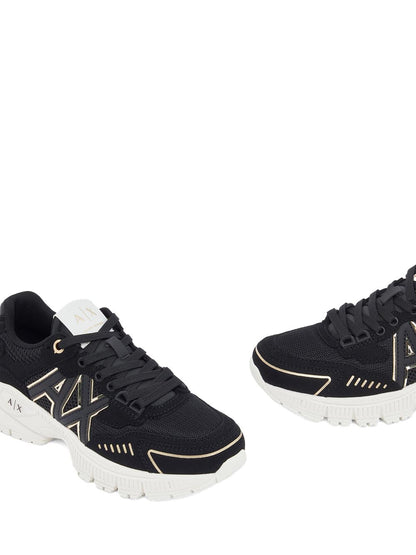 Armani Exchange Sneaker Donna Xw002153 Af22757 Nero/oro