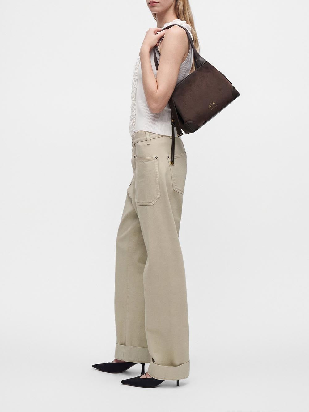 Armani Exchange Borsa Shopping Donna Xw002604 Af22666 Marrone