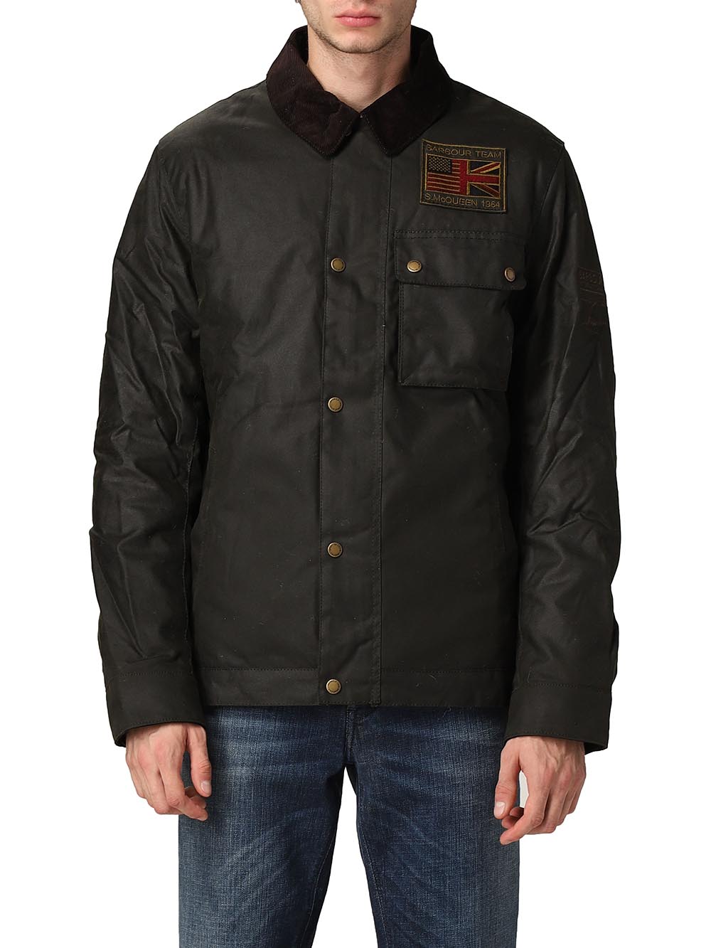 WORKERS WAX Barbour International Giubbino Uomo Mwx1853 Verde
