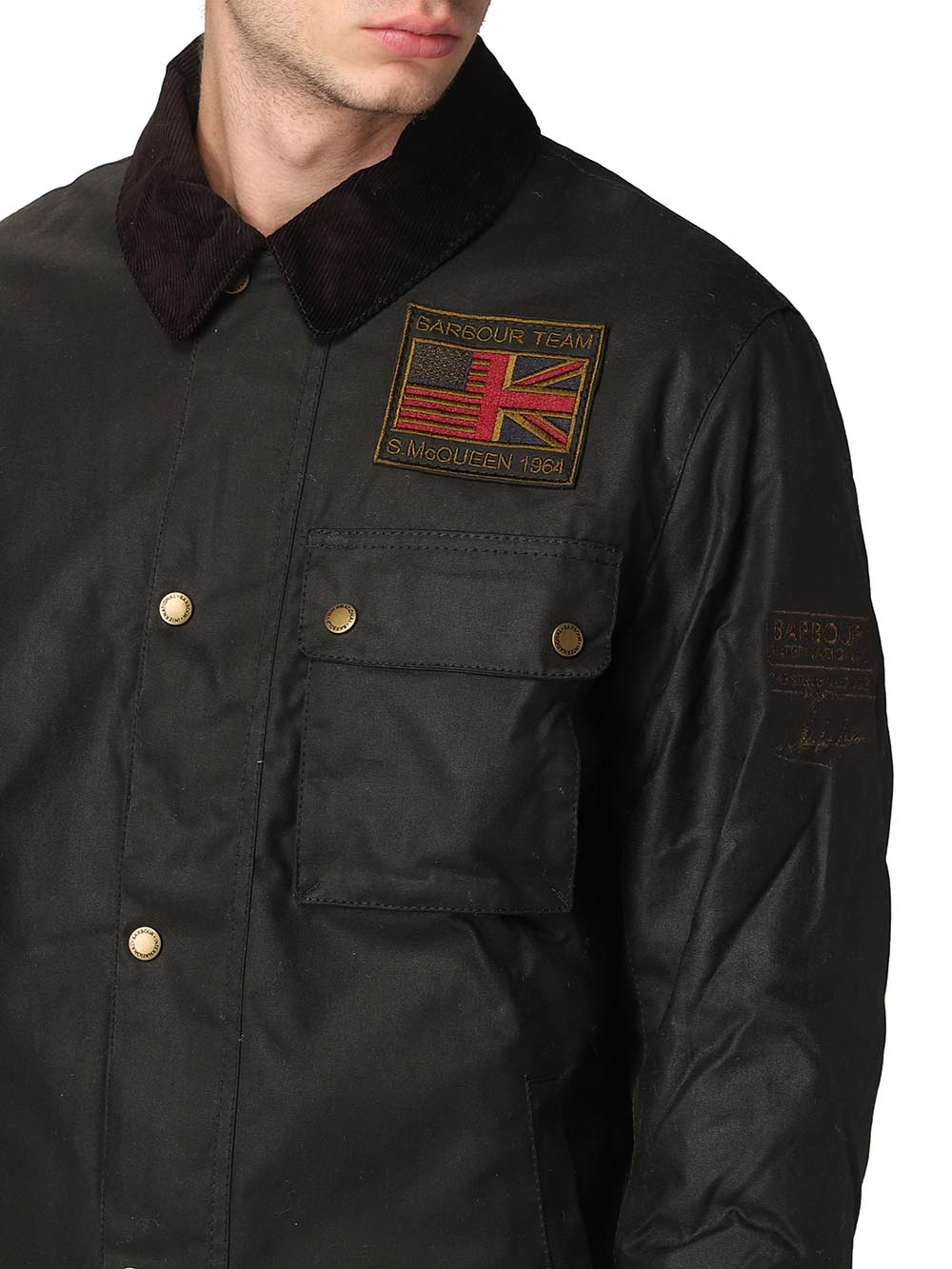 WORKERS WAX Barbour International Giubbino Uomo Mwx1853 Verde