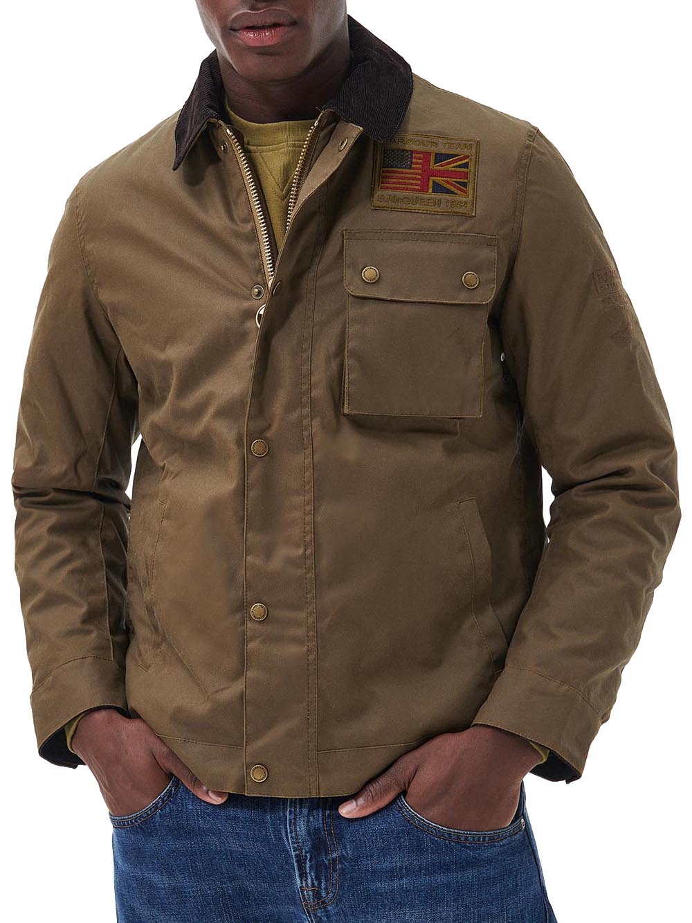 WORKERS WAX Barbour International Giubbino Uomo Mwx1853 Marrone