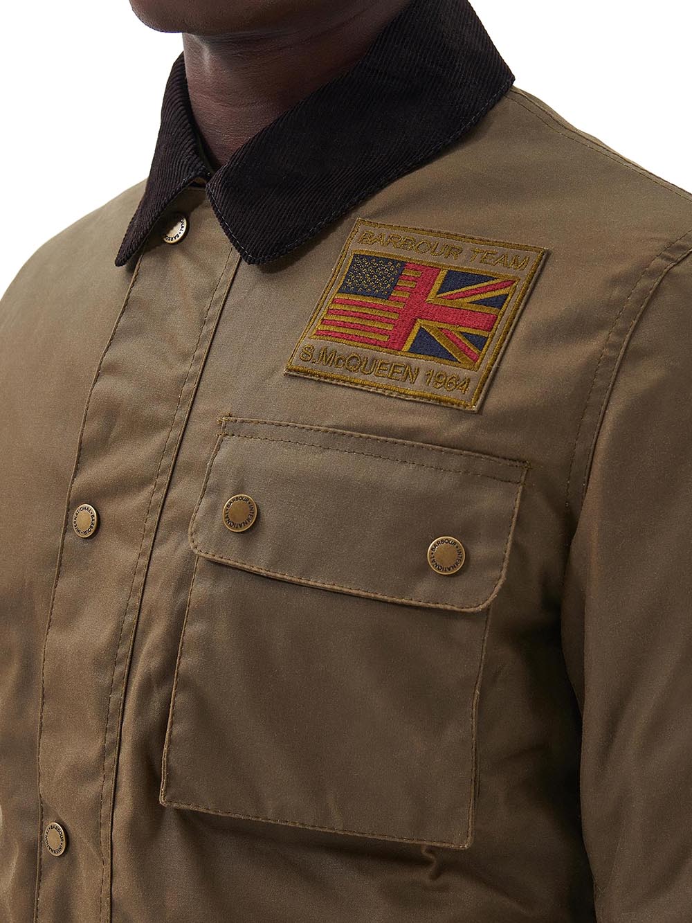 WORKERS WAX Barbour International Giubbino Uomo Mwx1853 Marrone