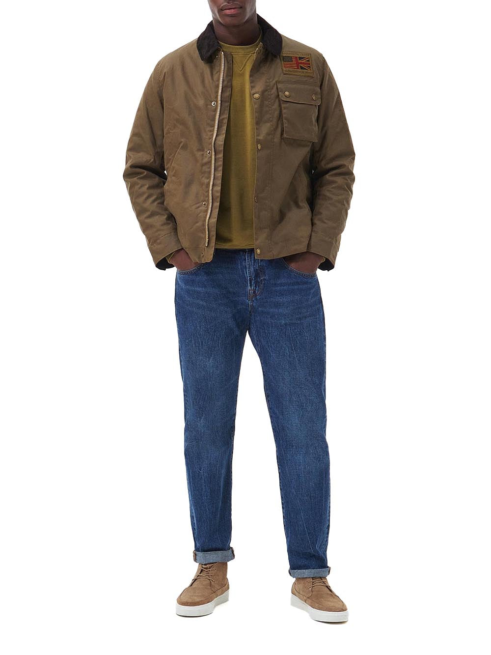 WORKERS WAX Barbour International Giubbino Uomo Mwx1853 Marrone