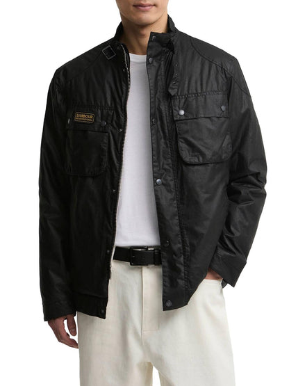WINTER MERTON WAX JACKET Barbour International Giubbino Uomo Mwx2601 Nero