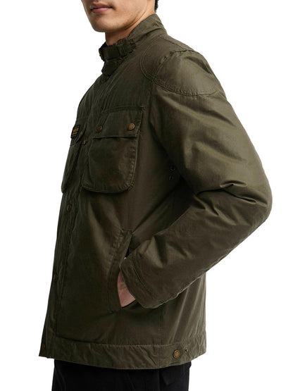 WINTER MERTON WAX JACKET Barbour International Giubbino Uomo Mwx2601 Verde