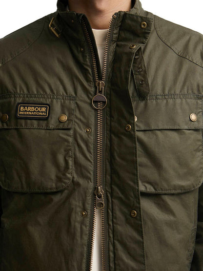 WINTER MERTON WAX JACKET Barbour International Giubbino Uomo Mwx2601 Verde