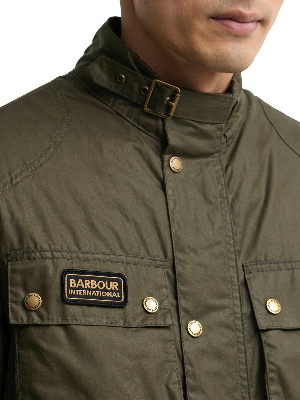 WINTER MERTON WAX JACKET Barbour International Giubbino Uomo Mwx2601 Verde