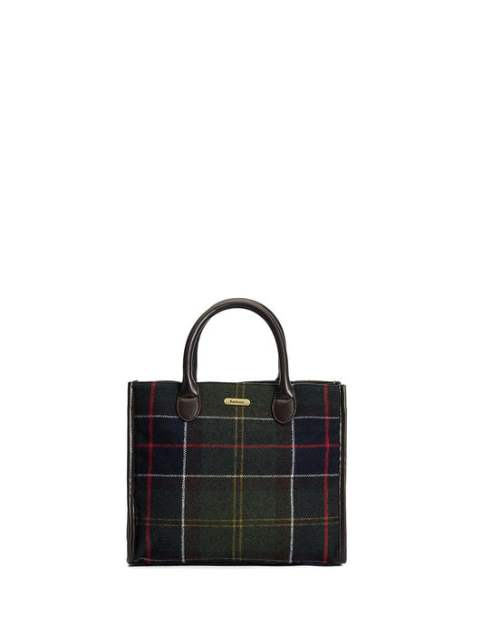 BARRHILL TARTAN TOTE BAG Barbour Borsa a Mano Donna Lba0423 Verde