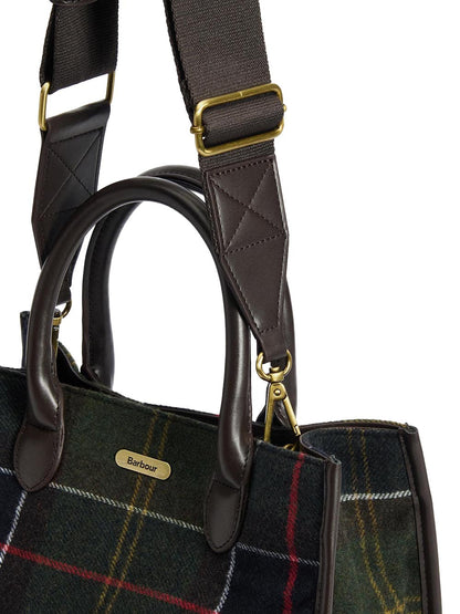 BARRHILL TARTAN TOTE BAG Barbour Borsa a Mano Donna Lba0423 Verde