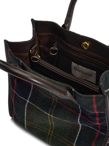 BARRHILL TARTAN TOTE BAG Barbour Borsa a Mano Donna Lba0423 Verde