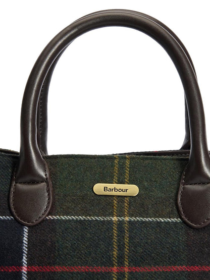 BARRHILL TARTAN TOTE BAG Barbour Borsa a Mano Donna Lba0423 Verde