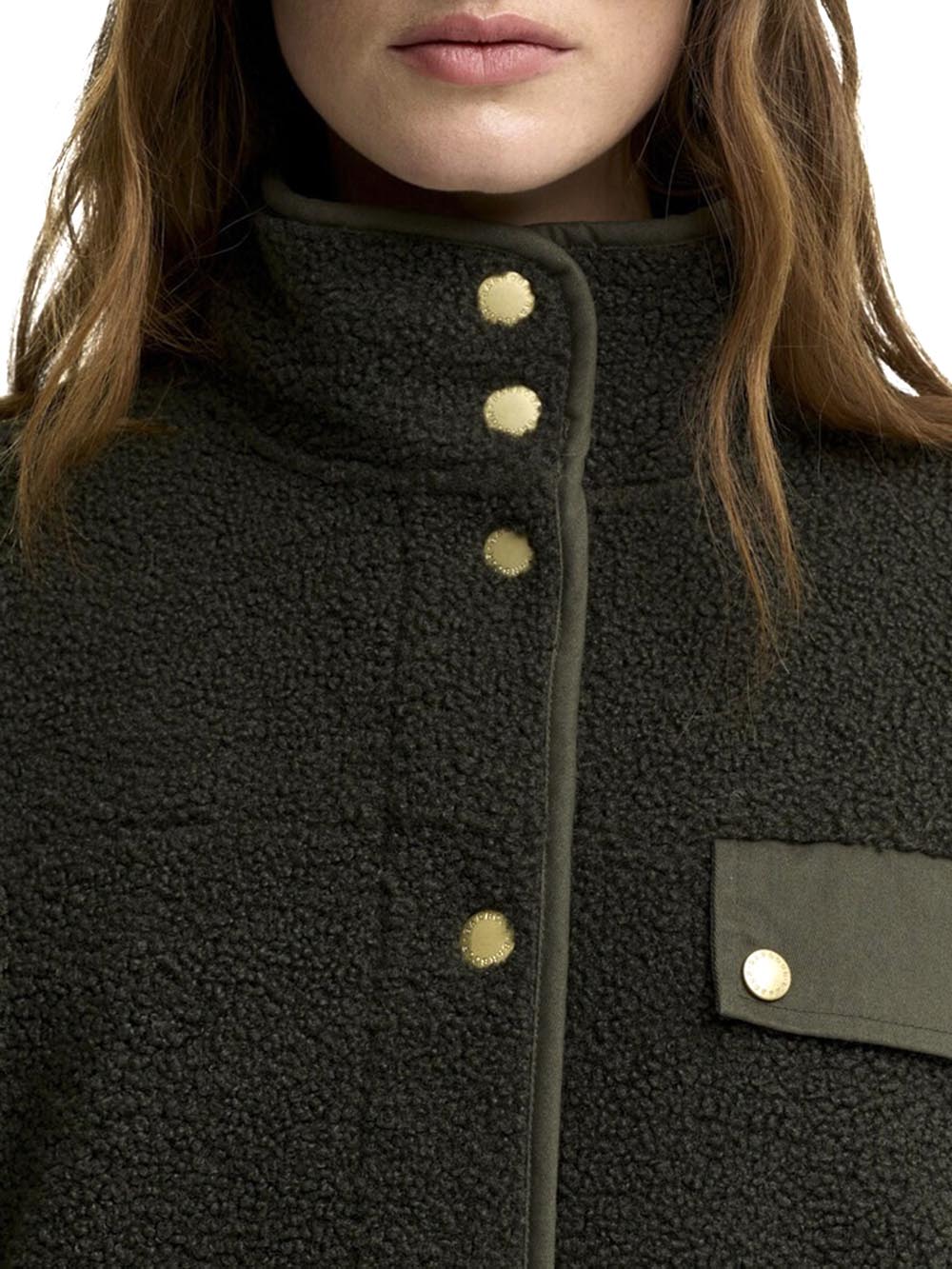 MABEL FLEECE Barbour Felpa Donna Lfl0095 Verde oliva