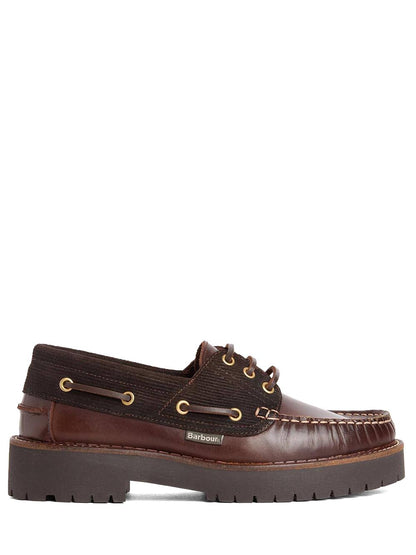 DARRAS BOAT SHOE Barbour Mocassino Donna Lfo0798 Marrone scuro