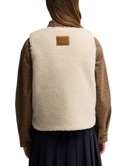 BOWES FLEECE GILET Barbour Smanicato Donna Lgi0228 Panna