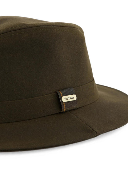 VINTAGE WAX BUSHMAN HAT Barbour Cappello Donna Lha0401 Verde oliva