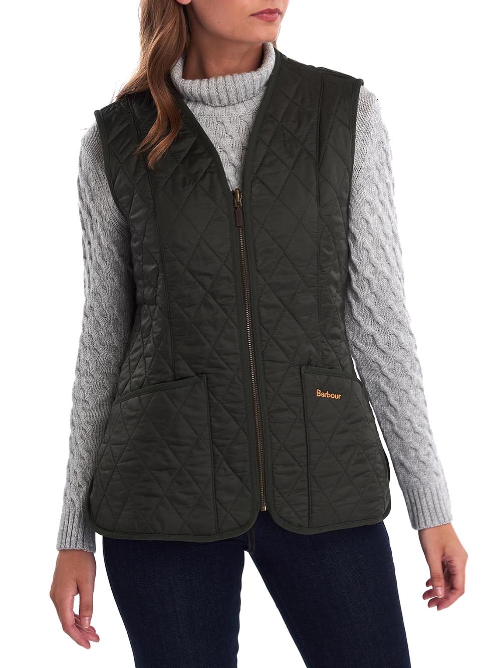 FLEECE BETTY LINER Barbour Smanicato Donna Lli0003 Verde oliva