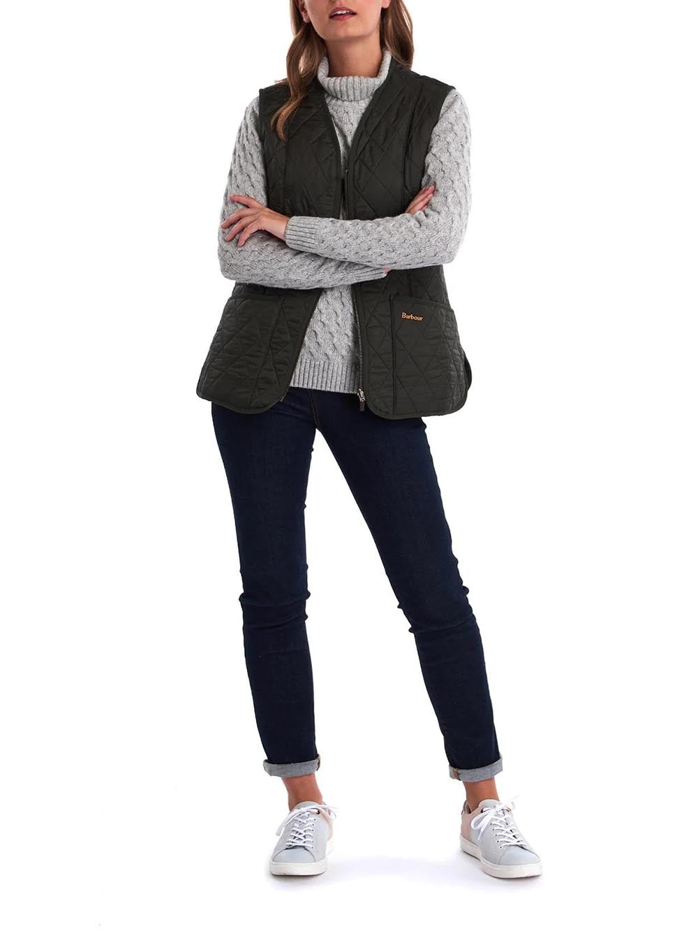 FLEECE BETTY LINER Barbour Smanicato Donna Lli0003 Verde oliva