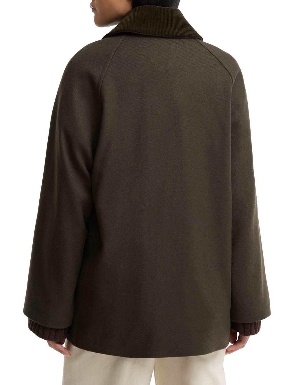 WOMENS BEDALE WOOL COAT Barbour Giubbino Donna Lwo0260 Verde oliva