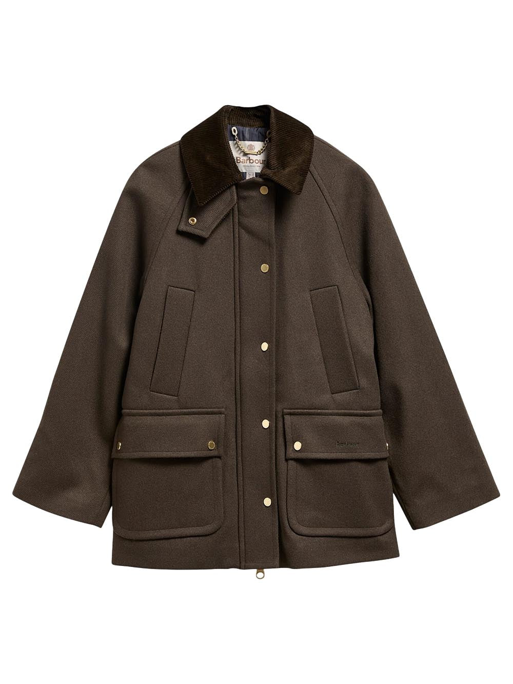 WOMENS BEDALE WOOL COAT Barbour Giubbino Donna Lwo0260 Verde oliva