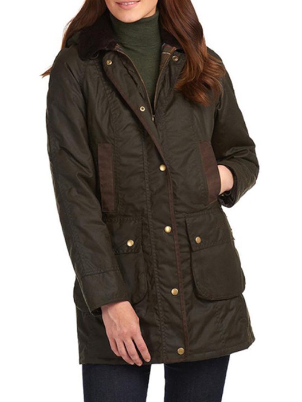 BOWER WAX JACKET Barbour Giubbino Donna Lwx0534 Verde oliva
