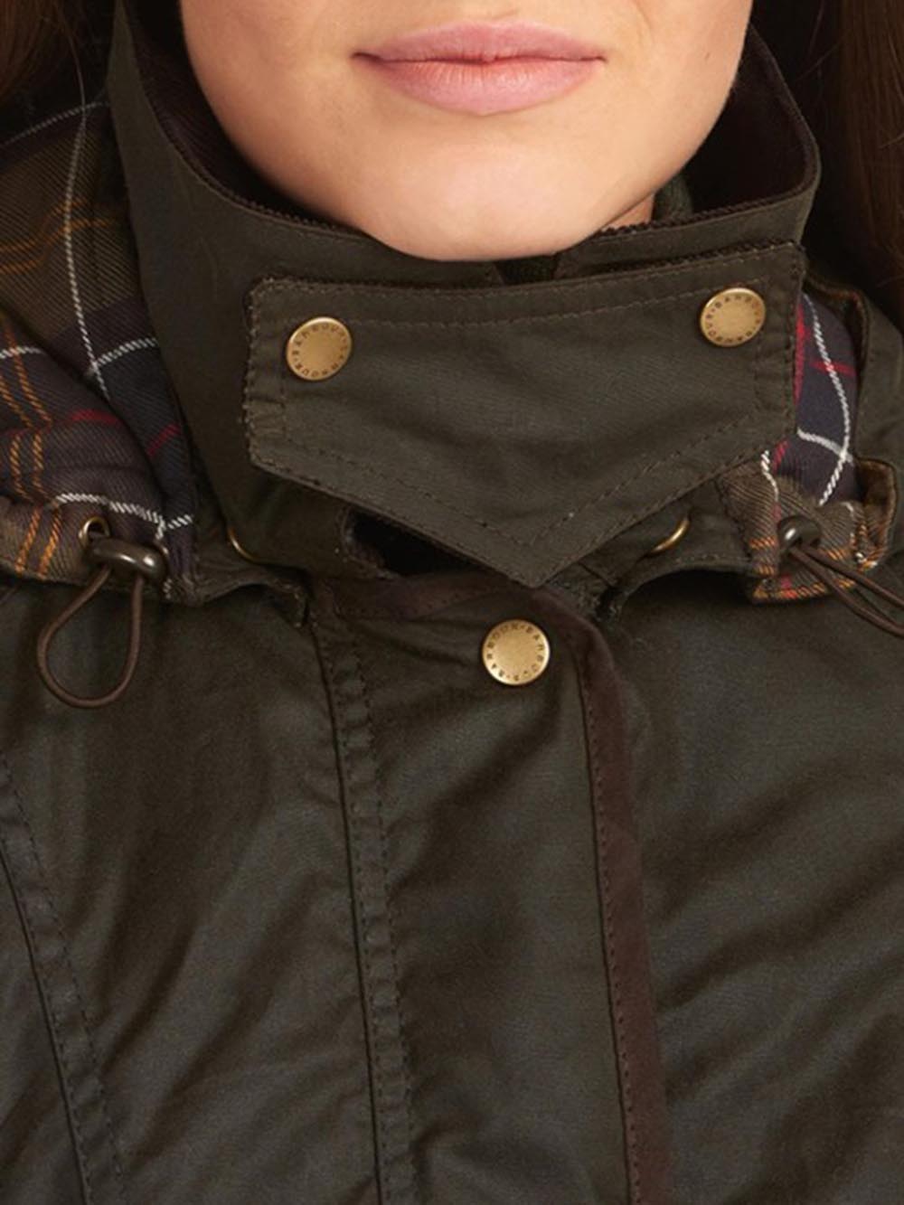 BOWER WAX JACKET Barbour Giubbino Donna Lwx0534 Verde oliva