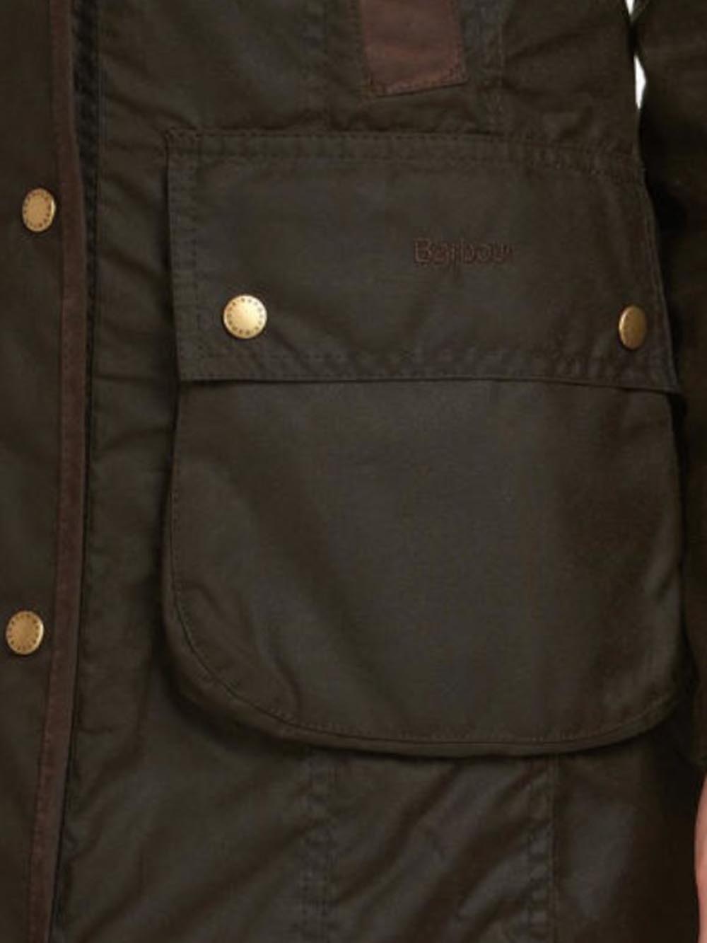 BOWER WAX JACKET Barbour Giubbino Donna Lwx0534 Verde oliva