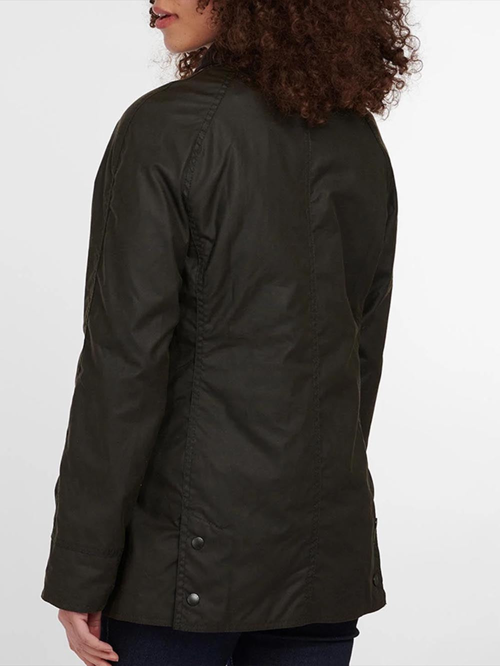 CLASSIC BEADNELL WAX JACKET Barbour Giubbino Donna Lwx0668 Verde oliva