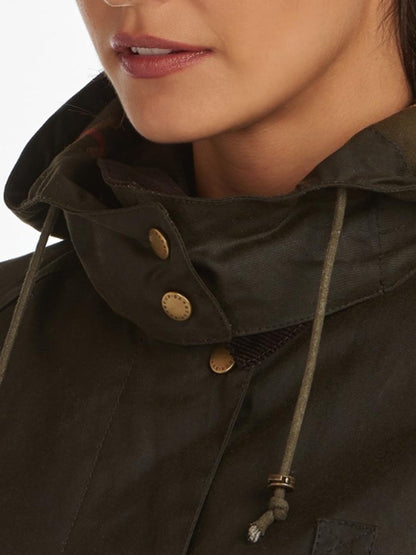 AVON WAX Barbour Giubbino Donna Lwx1081 Verde oliva