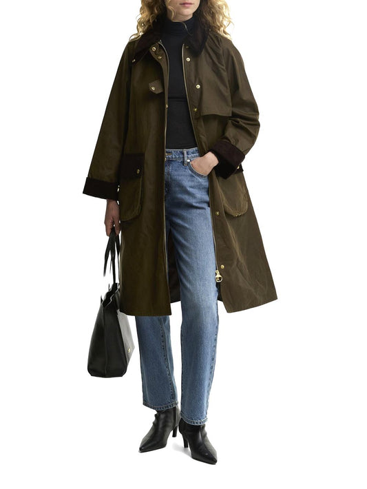 KIRKLEES WAX JACKET Barbour Giubbino Donna Lwx1570 Verde oliva