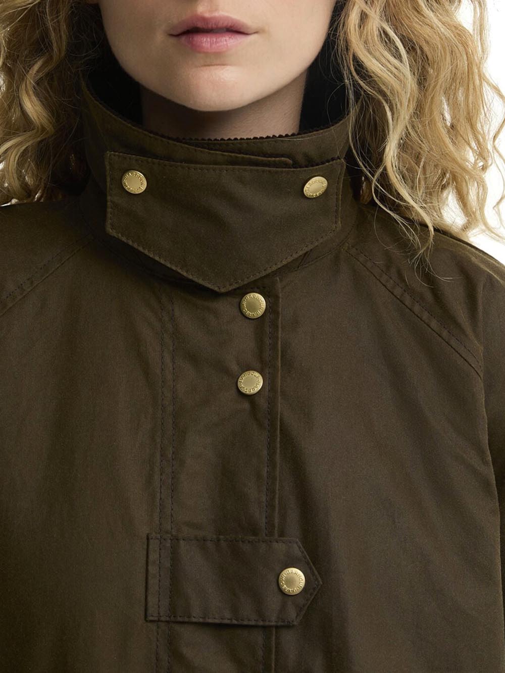 KIRKLEES WAX JACKET Barbour Giubbino Donna Lwx1570 Verde oliva