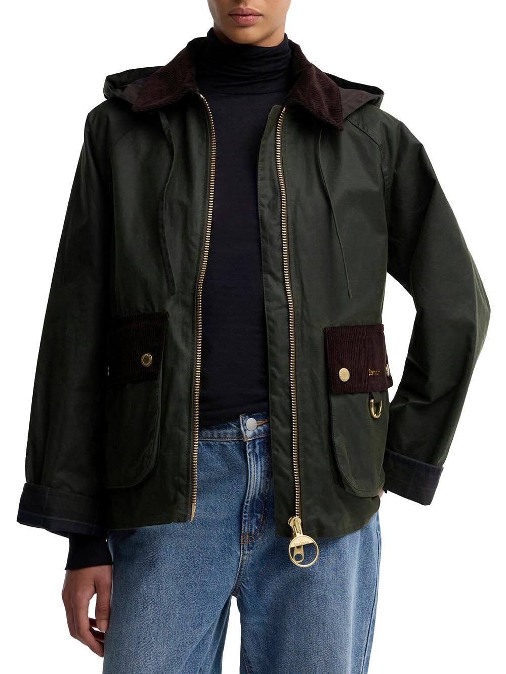 CARVILLE WAX JACKET Barbour Giubbino Donna Lwx1578 Verde