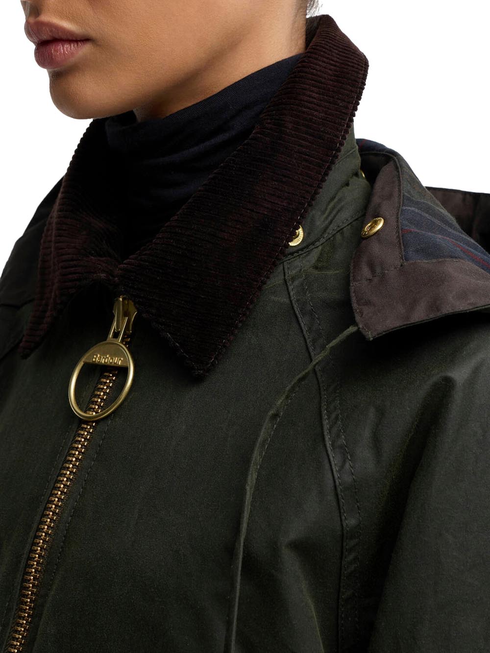 CARVILLE WAX JACKET Barbour Giubbino Donna Lwx1578 Verde