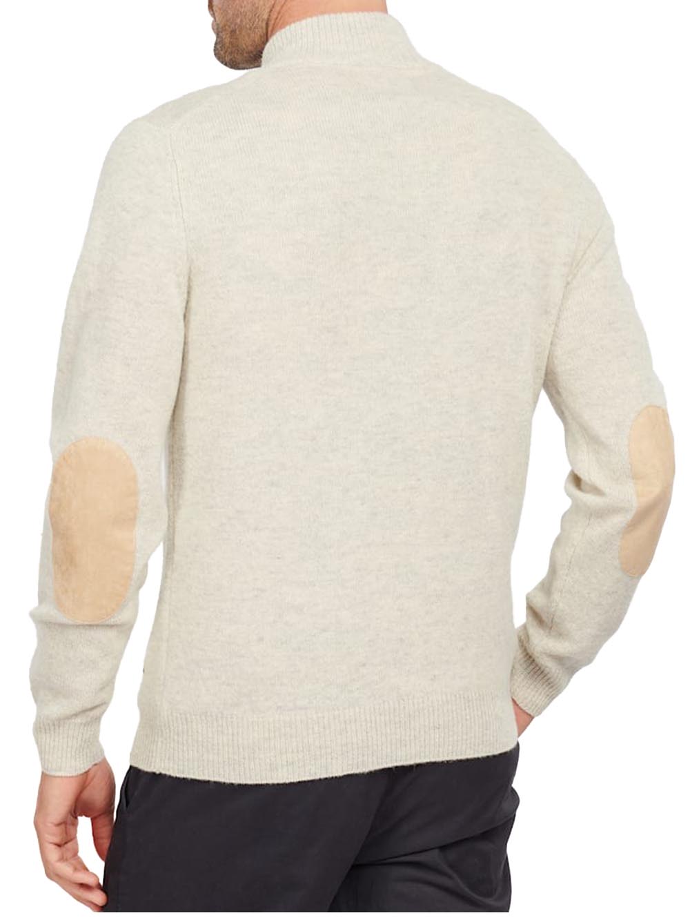 ESSENTIAL PATCH HALF ZIP Barbour Maglia Uomo Mkn0585 Grigio chiaro