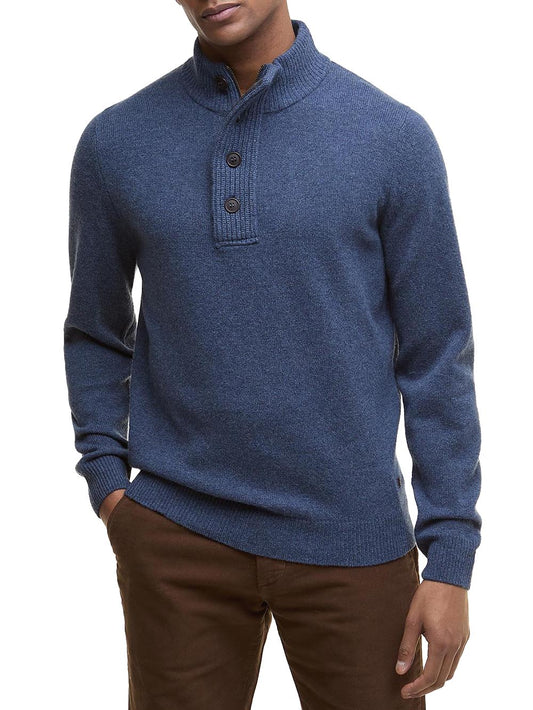 ESSENTIAL PATCH HALF ZIP Barbour Maglia Uomo Mkn0585 Avion