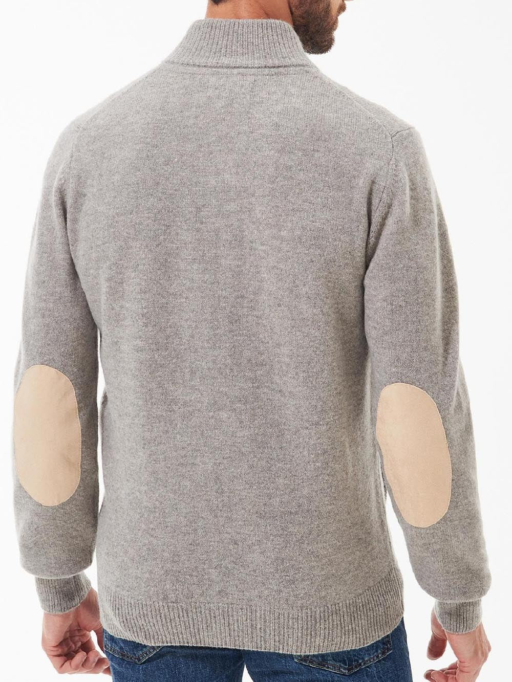 ESSENTIAL PATCH ZIP THROUGH Barbour Maglia Uomo Mkn0731 Grigio