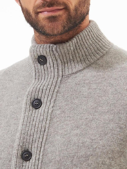 ESSENTIAL PATCH ZIP THROUGH Barbour Maglia Uomo Mkn0731 Grigio
