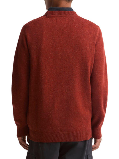 ESSENTIAL TISBURY CREW Barbour Maglia Uomo Mkn0844 Rosso mattone
