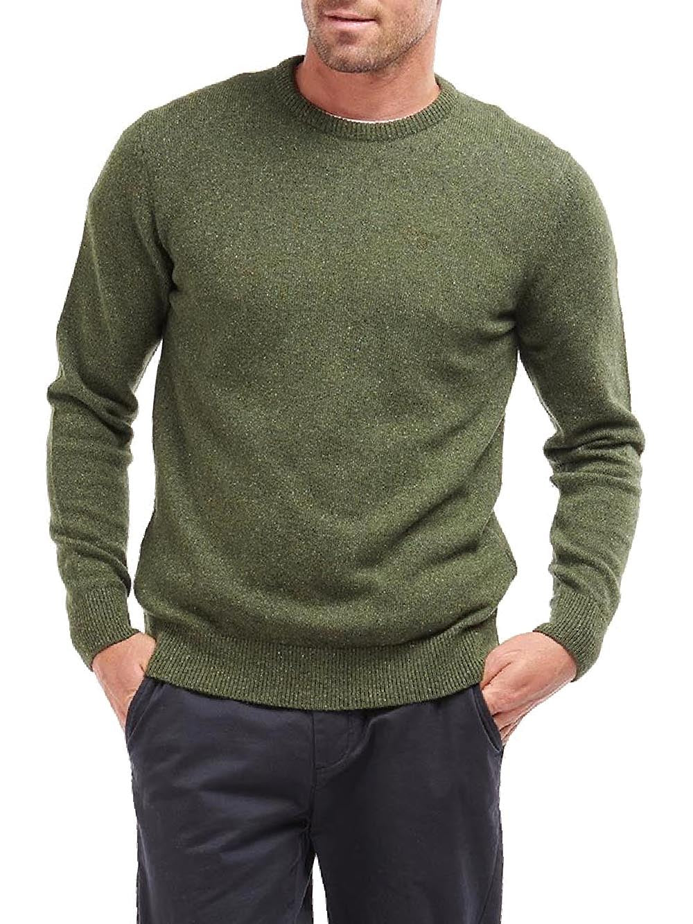 ESSENTIAL TISBURY CREW Barbour Maglia Uomo Mkn0844 Verde foresta