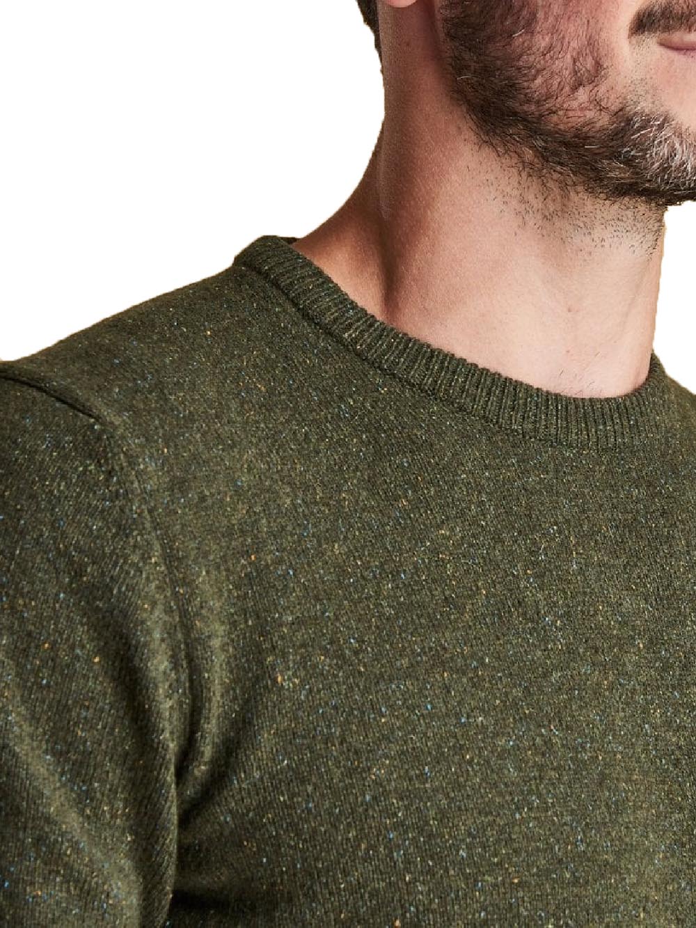 ESSENTIAL TISBURY CREW Barbour Maglia Uomo Mkn0844 Verde foresta